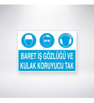 Baret, Gözlük ve Kulaklık Tak
