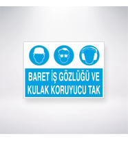 Baret, Gözlük ve Kulaklık Tak