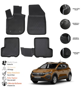 Dacia Sandero 2024 3D Havuzlu Paspas OTL