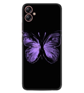 Samsung Galaxy A04E Kılıf Resimli Desenli Silikon Platinium Series Black Butterfly 1879