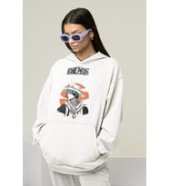 One Piece Baskılı Unisex Oversize Anime Hoodie