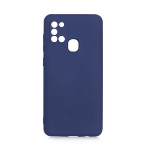 Samsung Galaxy A21S Kılıf Orj Lansman Serisi Pürüzsüz Esnek Kadife İç Kısım (Lacivert)