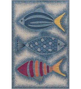 Eliana Home Baskılı, Yıkanabilir Kaymaz Taban Mutfak Halısı LNA2045 100x150 cm (Mavi)