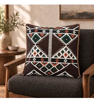 BK Gift El Yapımı Otantik Türk Kilim Kırlent Yastık 43x45 cm -6 Bohem Etnik Dekoratif Koltuk Yastığı