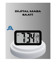 Mey İthalat® Dijital Masa Saati Sensörlü Aydınlatmalı Alarm ve Sıcaklık Ölçerli