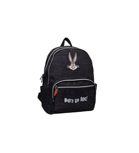 Okul Çantası Bugs Bunny 4 Bölmeli Siyah