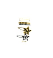 Biem Gold Ve Gümüş Renk Büyük Simli Yıldızlı Toka Set