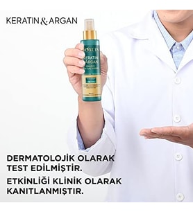 Keratin & Argan Onarıcı Sıvı Saç Kremi – Hidrolize Keratin, Argan Yağı Biocomplex B11 İçeren Durula