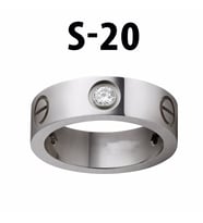 Kartier Taşlı Yüzük Silver Renk 20 Numara