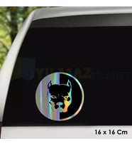 Pitbull Köpek Hologram Oto Sticker Araba Cam Etiket Çıkartma Yapıştırma Aksesuar 16 X 16 Cm