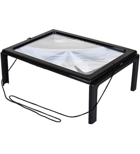 -Yaşlılar İçin A4 Boyutu Masa Tipi Işıklı Okuma Büyüteç Th-275205B