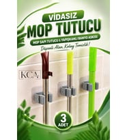 Mop Sapı Tutucu, Yapışkanlı Banyo Askısı, Paspas Fırça Süpürge Düzenleyici