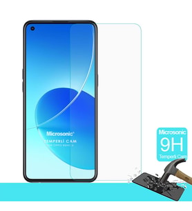 Microsonic Oppo Reno 6 Tempered Glass Cam Ekran Koruyucu (Renksiz)