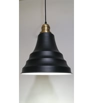 RİOLİGHT RETRO SİYAH İÇİ BEYAZ TEKLİ METAL SARKIT ÇAP:23CM