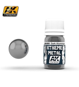 AK 480 30 ml. Koyu Alüminyum Rengi, Xtreme Metal Serisi Model Boyası