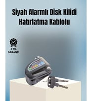 Motosiklet Ve Bisiklet İçin 6Mm Pinli Alarmlı Disk Kilidi