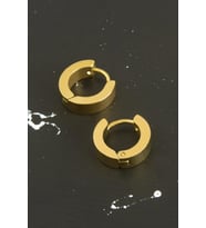 Sarı Renkli Erkek Çelik Küpe 1,5 cm