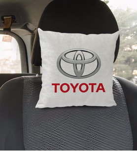 BK Gift Toyota Tasarımlı Kare Araç Koltuk Yastığı-1