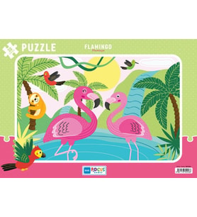 Blue Focus Flamingo (Flamingo) - Puzzle 30 Parça