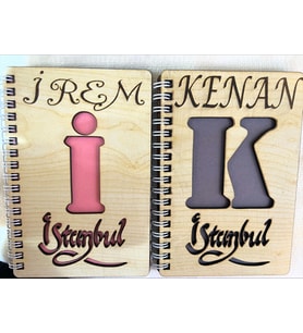 Harfli Defter Üzerine Lazer İle İsim Yazma