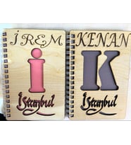 Harfli Defter Üzerine Lazer İle İsim Yazma
