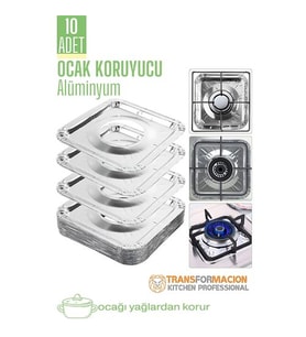 Ocak Koruyucu Folyo - Kızartma Yemek Yağ Koruyucu Folyo 10 ADET