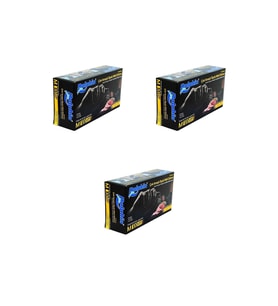 Dolphin Tek Kullanımlık Lateks Siyah Pudrasız Nitril Muayne Eldiveni Meidum Orta Boy - 100'lü 3Paket