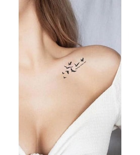 Uçan Kuşlar Omuz Geçici Dövme Tattoo Aksesuar Şık