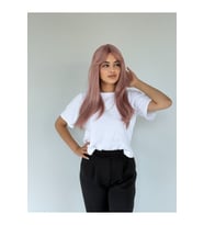 Pink Özel Perçemli Düz Vip Peruk