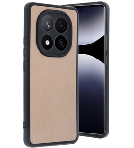 Durukar® Redmi Note 14 Pro 5G Kılıf Aras Deri Kapak - Pudra