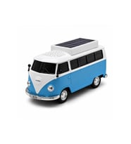 Güneş Enerjili Retro Minibüs Bluetooth Hoparlör USB TF Kart Destekli Dekoratif Müzik Kutusu Mavi