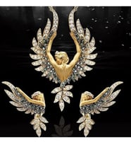925 ayar papatya silver melek kolye.rose.gold