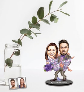 Kişiye Özel Karikatürlü Ve Spotify Barkodlu Tasarımlı Karikatür Biblo