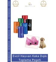 #KakaPoşeti Köpek Kaka Poşeti Sızdırmaz Dayanıklı Hijyenik Evcil Hayvan Malzemesi 4 Paket 60 Adet Ru