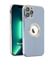 Microsonic Apple iPhone 12 Pro Kılıf Flash Stamp Mavi