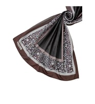 Ecenur Soft Pamuk Leopar Desenli Etnik Şal (Acı Kahve)