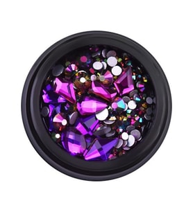 Hacimsel Kristal Taş Mix Lilac Bukalemun - 3D Işıltılı Nail Art Tırnak Süsü
