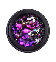 Hacimsel Kristal Taş Mix Lilac Bukalemun - 3D Işıltılı Nail Art Tırnak Süsü