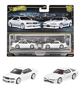 1:64 Hot Wheels Premium Car Culture 2'Li Paket 2002 Toyota Chaser Jzx 100-1989 Toyota Supra Jhw57