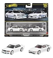 1:64 Hot Wheels Premium Car Culture 2'Li Paket 2002 Toyota Chaser Jzx 100-1989 Toyota Supra Jhw57