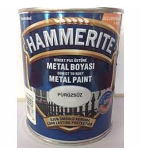 HAMMERİTE METAL BOYASI DÜZ BEYAZ 0,75 LT