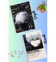 Tokyo ghoul defter seti 2 adet A4 boyutu 21*30 çizgili + kareli 60 syf