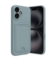 Apple İphone 16 Kılıf Kelvin Kartvizitli Silikon - Açık Yeşil