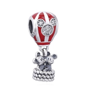 Nur Silver Micky Mouse Balon Gümüş Charm NUR-BL12453