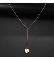 Kişiye Özel 925 Ayar Gümüş Yonca Kolye (Gold)