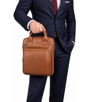 Erkek Omuz Askılı Taba Renk 11,5 Inç Ipad Tablet Notebook Laptop Çantası