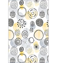 Eliana Home Baskılı, Yıkanabilir Kaymaz Taban Salon Halısı LNA0245 100x150 cm (Sarı)