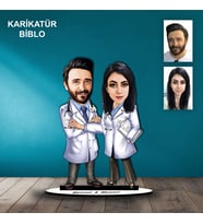 KİŞİYE ÖZEL DOKTOR,HEMŞİRE TASARIMLI KARİKATÜR BİBLO BB106