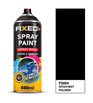 SGS FİXED F3204 Sprey Boya Akrilik - Siyah/mat (RAL9005) 320 gr 400 ml