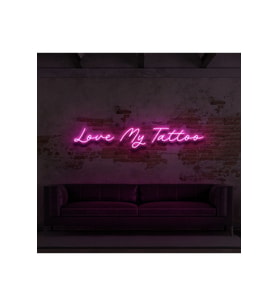 Love My Tattoo Yazılı Neon Tabela